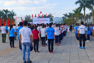 THAM GIA NGÀY CHẠY OLYMPIC VÌ SỨC KHỎE TOÀN DÂN NĂM 2022 TRÊN ĐỊA BÀN HUYỆN MINH LONG